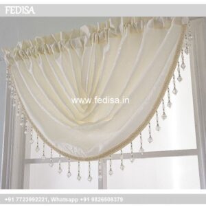 Swag Valance Bedroom Curtains White Blackout Curtains