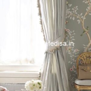 White Curtains With Black Design Voile Curtains Green Curtains
