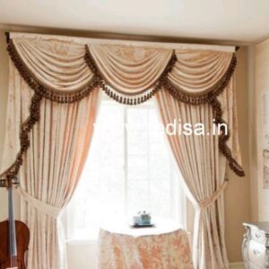 Blue Floral Drapes Sheer Curtains Linen Curtains