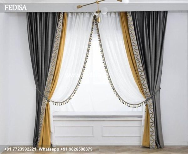 White Curtains With Blue Design Outdoor Curtains Thermal Curtains
