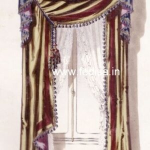 Mandir Ka Parda Design Sheer Curtains Linen Curtains