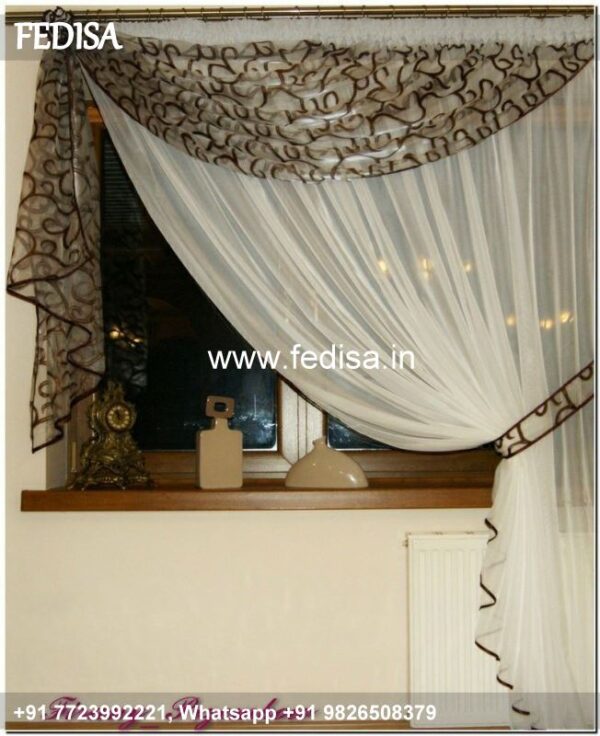 Grey Valances Short Curtains Blind Curtain