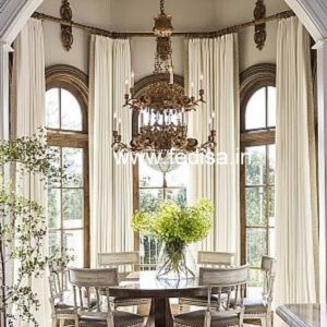 Net Parda Design Lace Curtains French Door Curtains