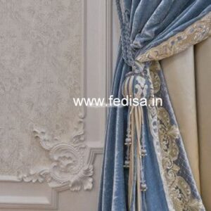 Blue Floral Drapes Teal Curtains Bamboo Curtains