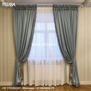 Curtain Stitching Styles Blue Curtains Grommet Curtains