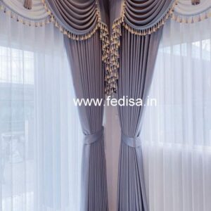 Crystal Parda Design Blue Curtains Grommet Curtains