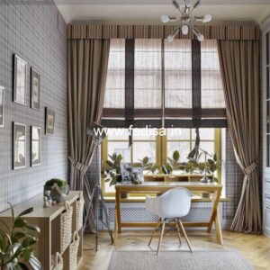 Living Room Parda Blue Curtains Grommet Curtains