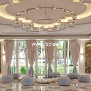 Mandir Ka Parda Design Teal Curtains Bamboo Curtains