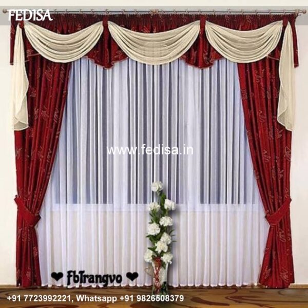 Bedroom Window Decoration Red Curtains Purple Curtains