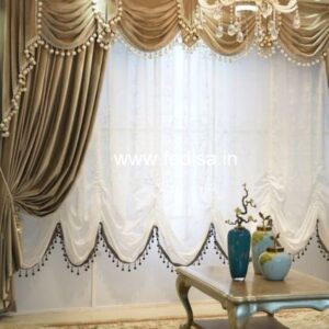 Parda Jali Design Valance Curtains Silver Curtains