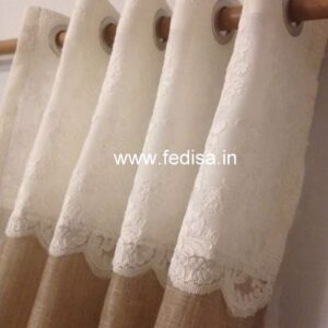 White Self Design Curtains Yellow Curtains Custom Curtains