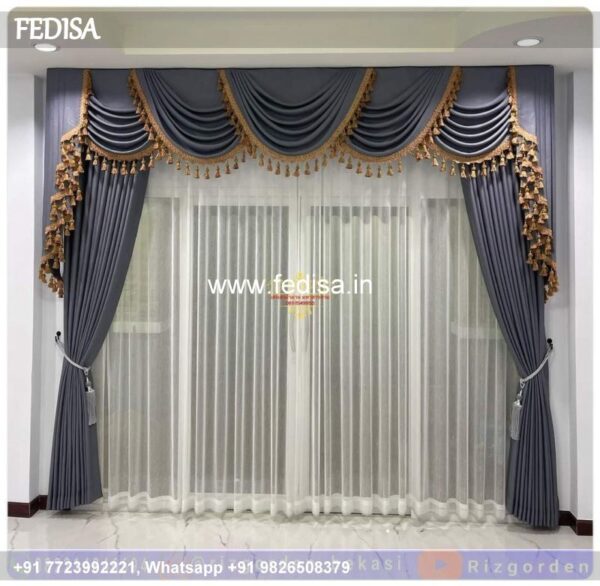 Wave Curtains Sliding Glass Door Blinds Beige Curtains