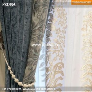 Pleated Drapes Long Curtains Room Divider Curtain
