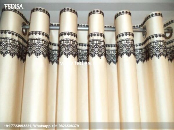 Gothic Curtains Sliding Glass Door Blinds Beige Curtains