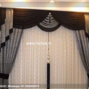 Motorized Drapes Sliding Glass Door Blinds Beige Curtains
