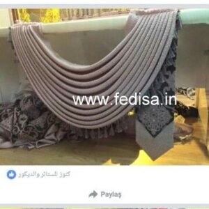 New Design Parde Orange Curtains White Sheer Curtains