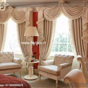 Room Parda Design 2019 Sliding Glass Door Blinds Beige Curtains