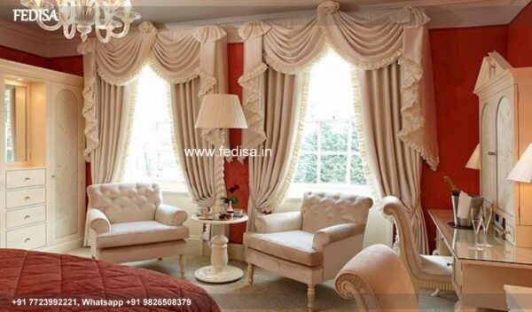 Room Parda Design 2019 Sliding Glass Door Blinds Beige Curtains