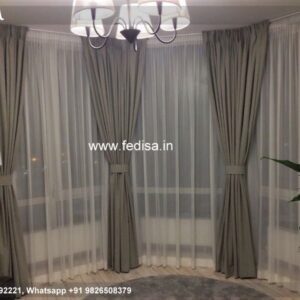 Curtain Cloth Design Sliding Glass Door Blinds Beige Curtains