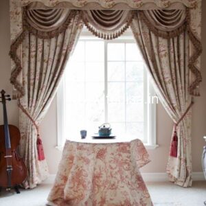 Star Print Curtains Kitchen Window Curtains Christmas Curtains