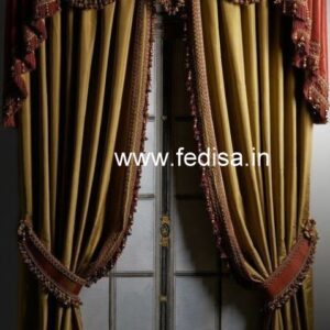 Custom Design Curtains Sliding Glass Door Blinds Beige Curtains
