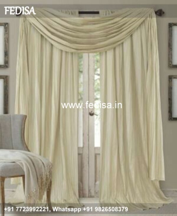 Blue Floral Curtain Fabric Curtain Panels White Linen Curtains