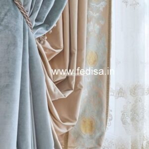 Round Door Curtain Design Sliding Glass Door Blinds Beige Curtains