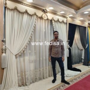 Wave Design Curtains Curtain Panels White Linen Curtains