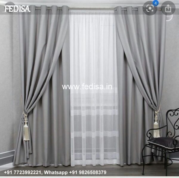 Decorator Drapery Fabric Curtain Panels White Linen Curtains