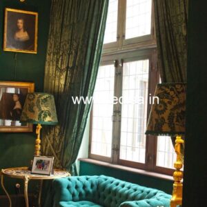 Parda Design For Window Rose Gold Curtains Dark Green Curtains