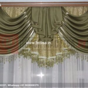 Design Langsir Simple Rose Gold Curtains Dark Green Curtains