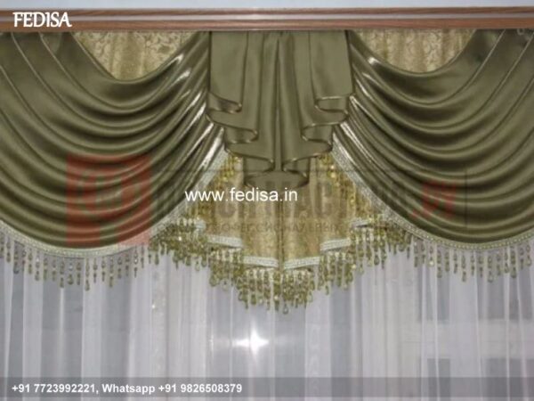 Design Langsir Simple Rose Gold Curtains Dark Green Curtains