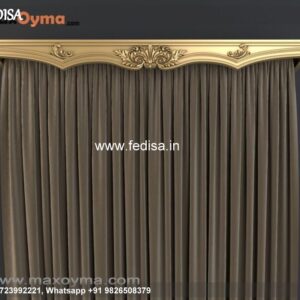 Designer Curtains Gatesville Rose Gold Curtains Dark Green Curtains