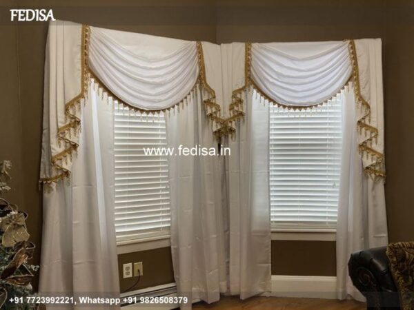 White Parda Design D Decor Curtains Plastic Curtains