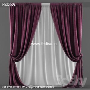 Silk Drapes Bohemian Curtains Pom Pom Curtains