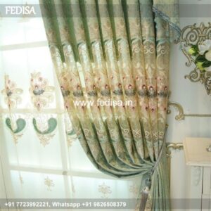 Green And White Curtains Custom Drapes Unicorn Curtains