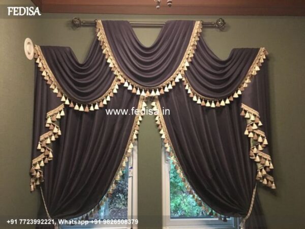 Leaf Pattern Curtains Dark Grey Curtains Geometric Curtains