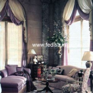 Parda Clip Design Pink Blackout Curtains Beaded Door Curtain